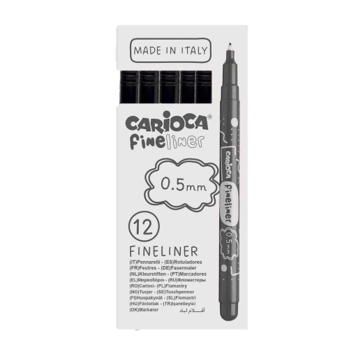 CARIOCA 0.5mm black fineliner