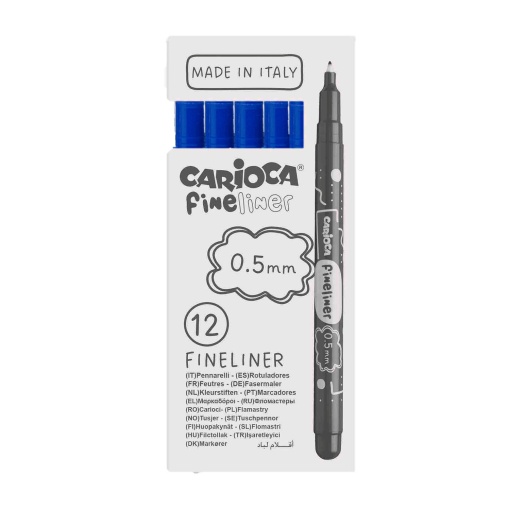 CARIOCA 0.5mm blue fineliner