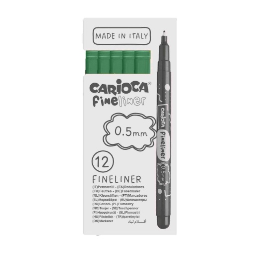 CARIOCA 0.5mm green fineliner