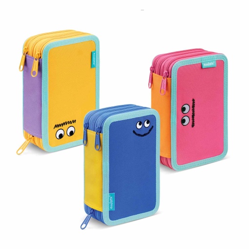 Estojo triplo com carga CARIOCA Lookie sortido - 31 peças