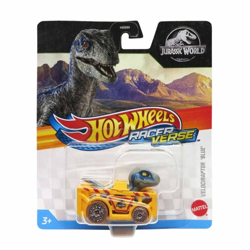HOT WHEELS Racerseverse Jurassic World Velociraptor Blue Mattel HKB86/HRT35