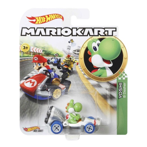 HOT WHEELS Mario Kart car + Yoshi B-Dasher Mattel GBG25/GBG29 figure
