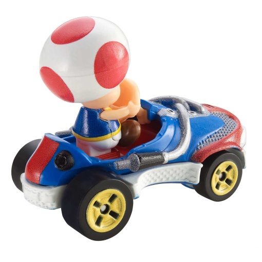 HOT WHEELS Coche Mario Kart + figura Toad Sneaker Mattel GBG25/GBG30