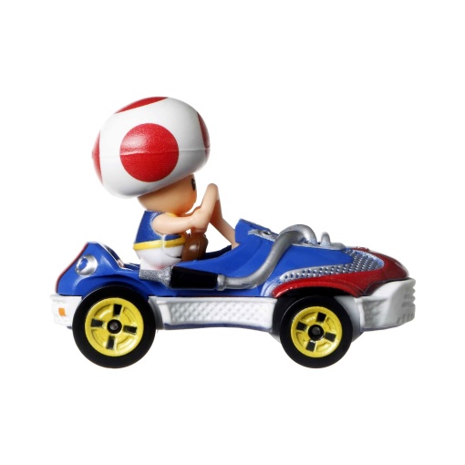 HOT WHEELS Coche Mario Kart + figura Toad Sneaker Mattel GBG25/GBG30