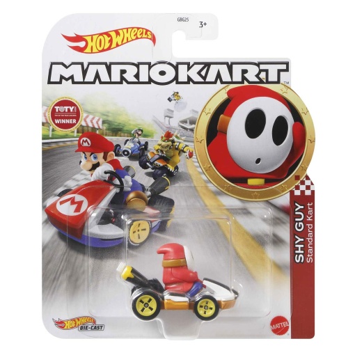 HOT WHEELS Mario Kart car + figure Shy Guy Standard Kart Mattel GBG25/GRN25