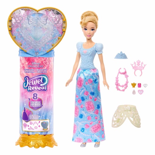 DISNEY PRINCESS Jewel Reveal Cinderella Mattel JHL50