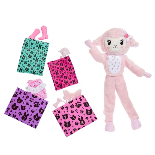 BARBIE Cutie Reveal Cuddly Cordeirinho rosa Mattel JFV59/JJP66