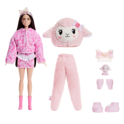 BARBIE Cutie Reveal Cuddly Cordeirinho rosa Mattel JFV59/JJP66