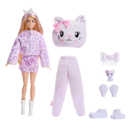 BARBIE Cutie Reveal Cuddly Gatinho lilás Mattel JFV59/JJP64