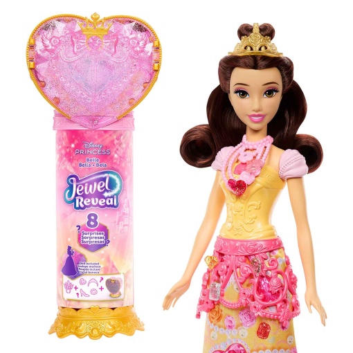 Princesa Disney: Revelación de joyas Bela Mattel JHL51