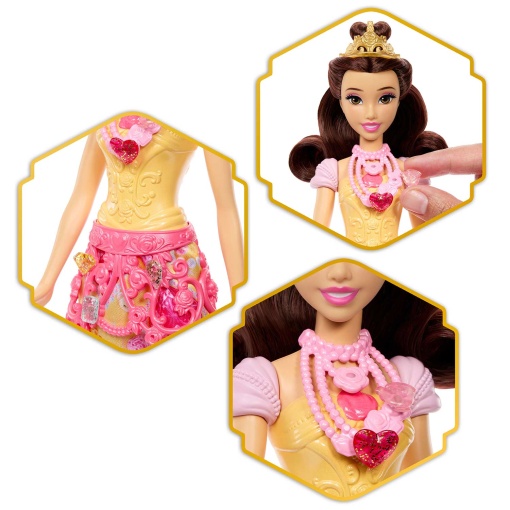 Princesa Disney: Revelación de joyas Bela Mattel JHL51