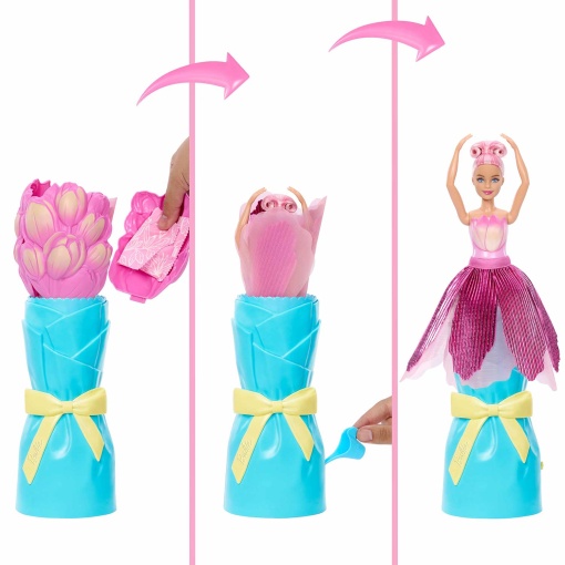 BARBIE Metal Pop vestido Tulipa rosa Mattel JMF56/JMF57