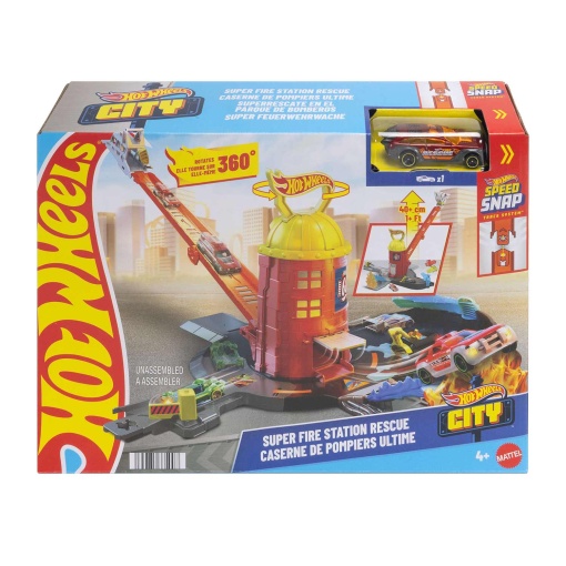 HOT WHEELS City Super Fire Station Track Mattel JHL95