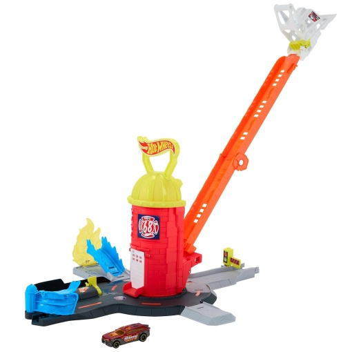 Pista de la estación de bomberos HOT WHEELS City Super Mattel JHL95
