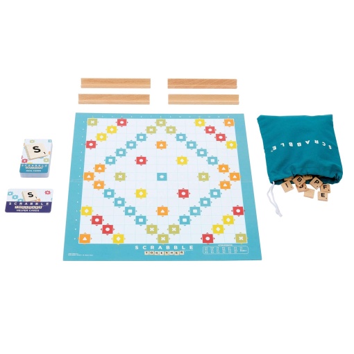 SCRABBLE de madeira 2 em 1 Mattel Games (Versão portuguesa) JLJ59