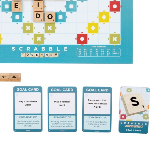 SCRABBLE de madeira 2 em 1 Mattel Games (Versão portuguesa) JLJ59