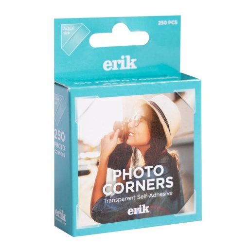 Cantos adesivos para álbum fotográfico transparentes (250 unidades) ERIK