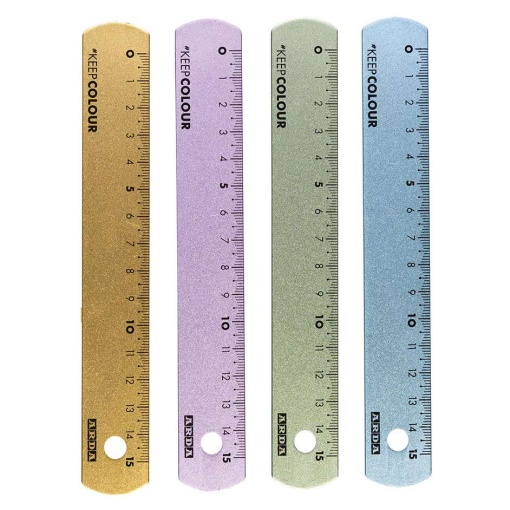 ARDA Keep Colour Frost 15 cm Assorted Aluminum Ruler 17815COL