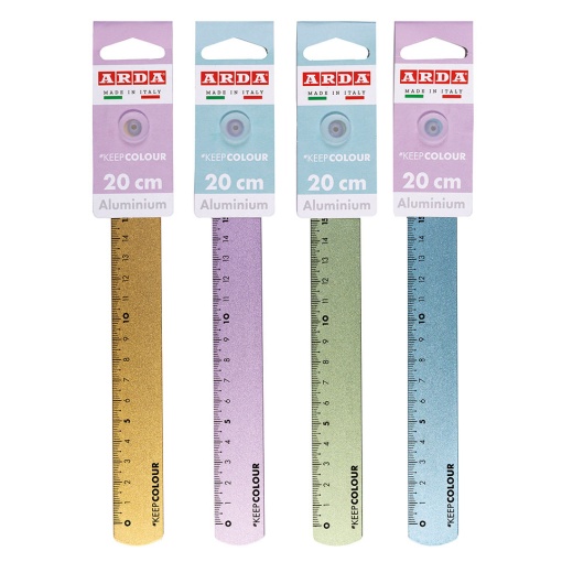 Régua de alumínio ARDA Keep Colour Frost 20 cm sortido 17820COL