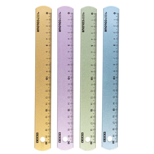 ARDA Keep Colour Frost 20 cm Assorted Aluminum Ruler 17820COL