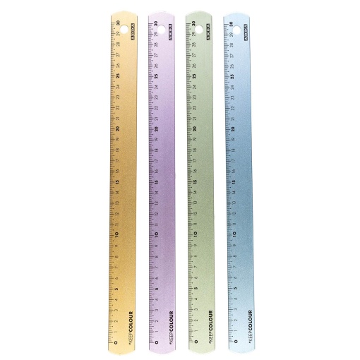 ARDA Keep Colour Frost 30 cm Assorted Aluminum Ruler 17830COL