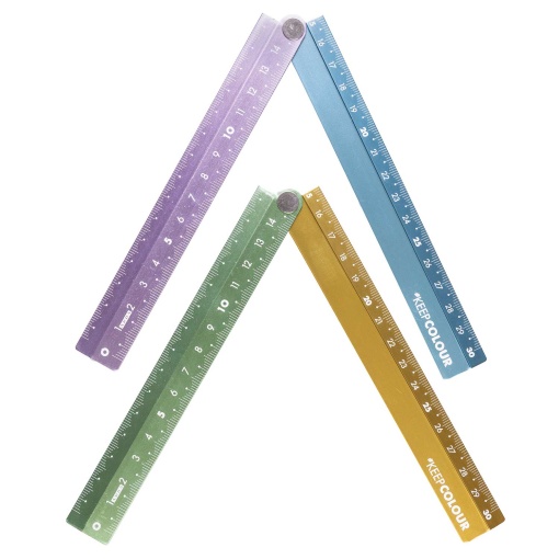 Régua de alumínio dobrável ARDA Keep Colour Pastel 30 cm sortido 1783015