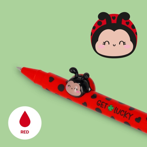 Esferográfica de gel LEGAMI Lovely Friends Ladybug "Get lucky"