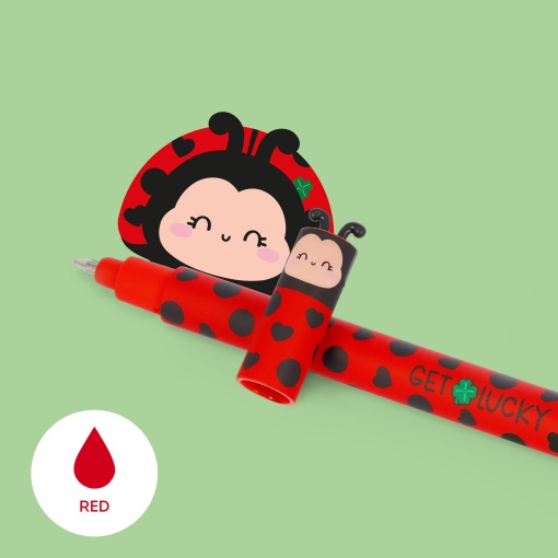 Esferográfica de gel apagável LEGAMI Ladybug "Get lucky"