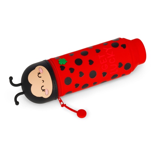 Estojo de silicone 2 em 1 LEGAMI Kawaii Ladybug "Get lucky"