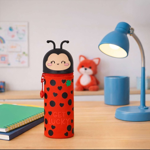Estojo de silicone 2 em 1 LEGAMI Kawaii Ladybug "Get lucky"