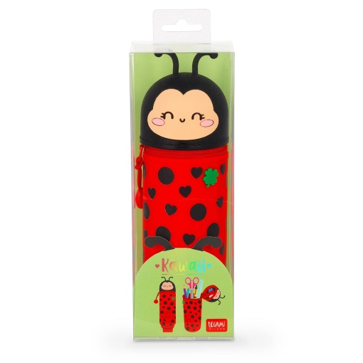 Estojo de silicone 2 em 1 LEGAMI Kawaii Ladybug "Get lucky"