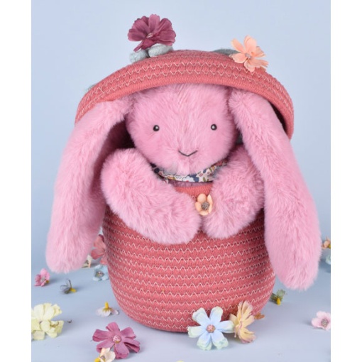 Peluche conejo Fleurette rosa 25 cm DOUDOU ET COMPAGNIE