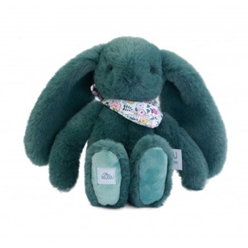 Peluche conejo Fleurette verde 25 cm DOUDOU ET COMPAGNIE