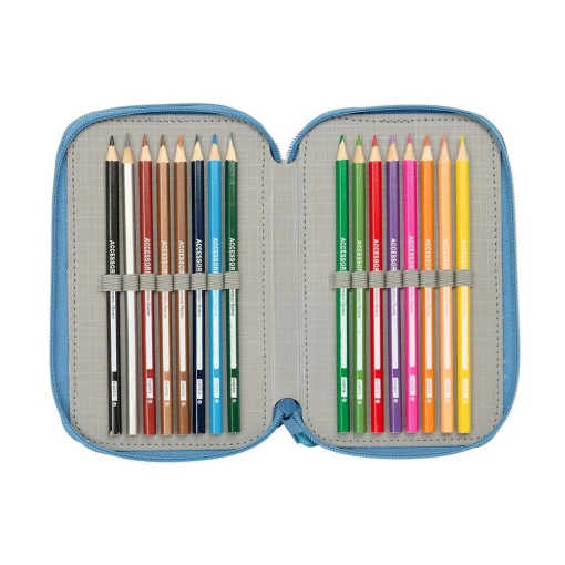 Estojo triplo com carga DISNEY Frozen Snow Glow - 37 peças