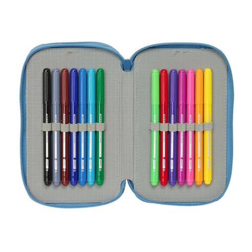 Estojo triplo com carga DISNEY Frozen Snow Glow - 37 peças