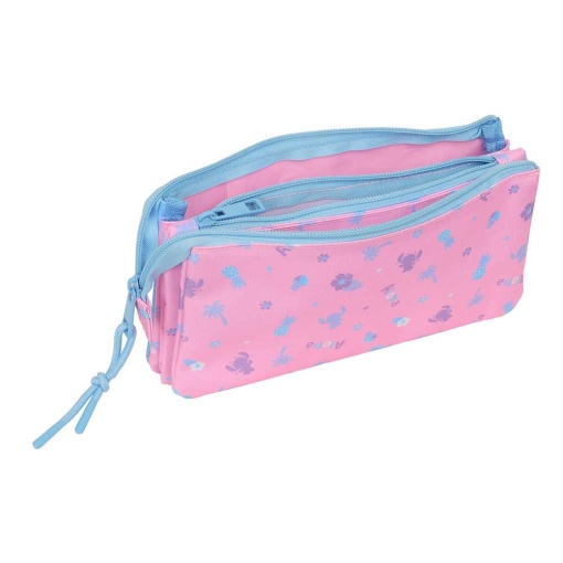 Estuche triple brillante de Disney Stitch