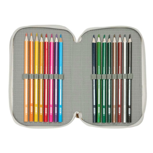 Estojo triplo com carga DISNEY Minnie Mouse Minty - 37 peças