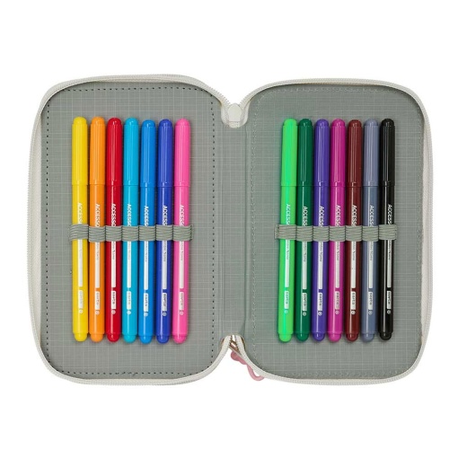 Estojo triplo com carga DISNEY Minnie Mouse Minty - 37 peças