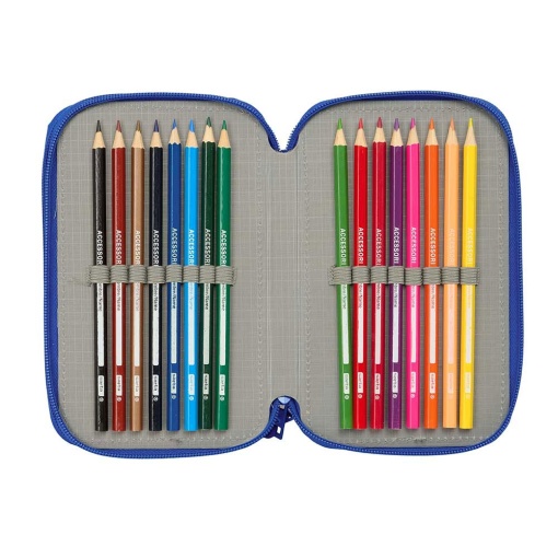 Estojo triplo com carga SONIC - 37 peças