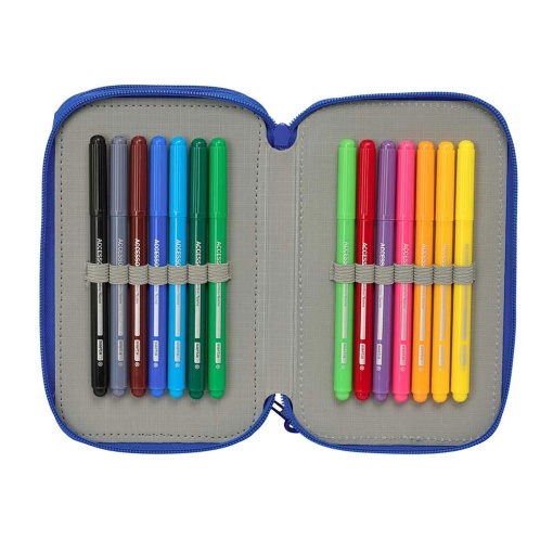 Estojo triplo com carga SONIC - 37 peças