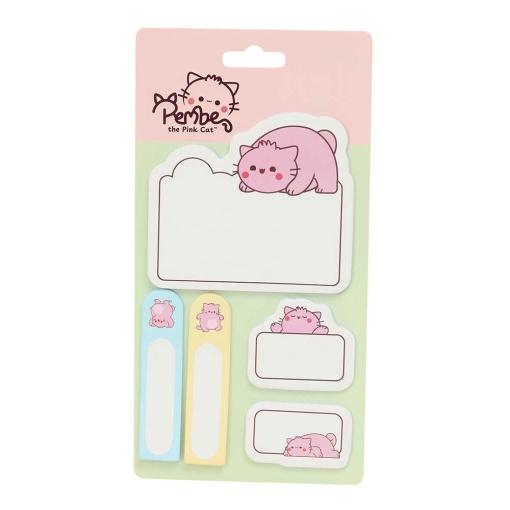 PEMBE The Pink Cat sticky note pad set (5 units)