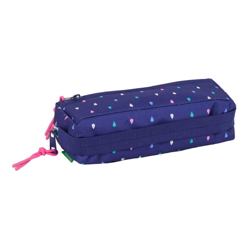 Triple pencil case with elastic band, BENETTON Drop
