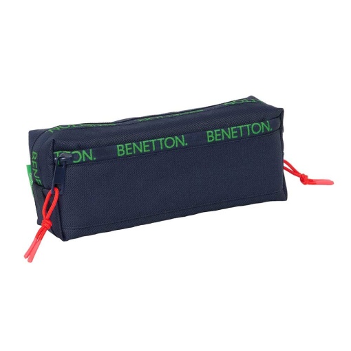 BENETTON Together triple pencil case with elastic band.