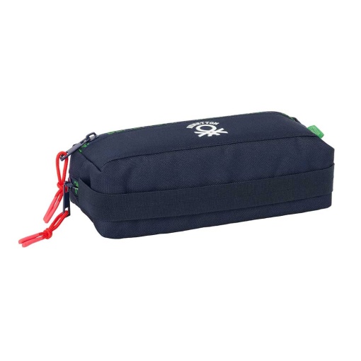 BENETTON Together triple pencil case with elastic band.