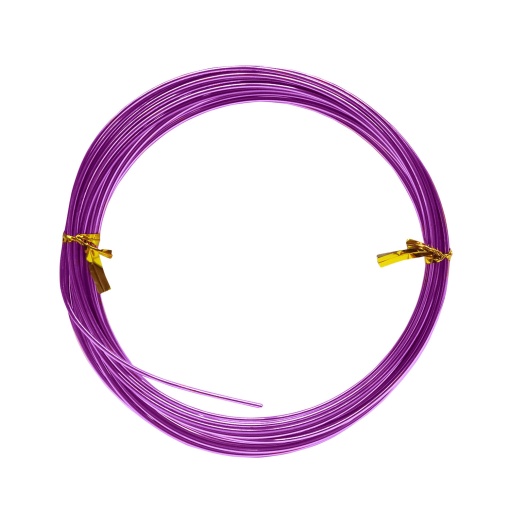 Fio de alumínio 1,5mmx5m violeta escuro GRAINES CREATIVES