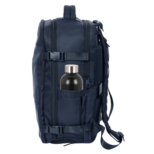 Mochila de viaje SAFTA azul adaptable a trolley.