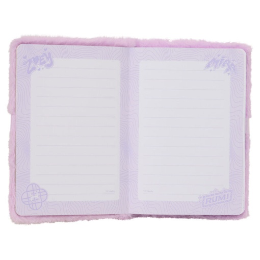 Cuaderno de peluche A5 K-POP Demon Hunters, 80 hojas rayadas
