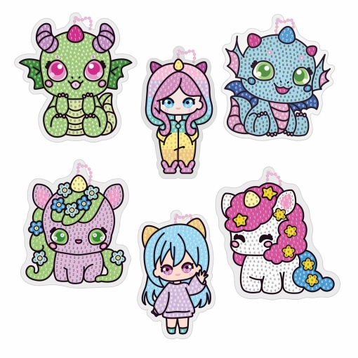 Cria o teu porta-chaves DIAMANTINY Kawaii Nice sortido