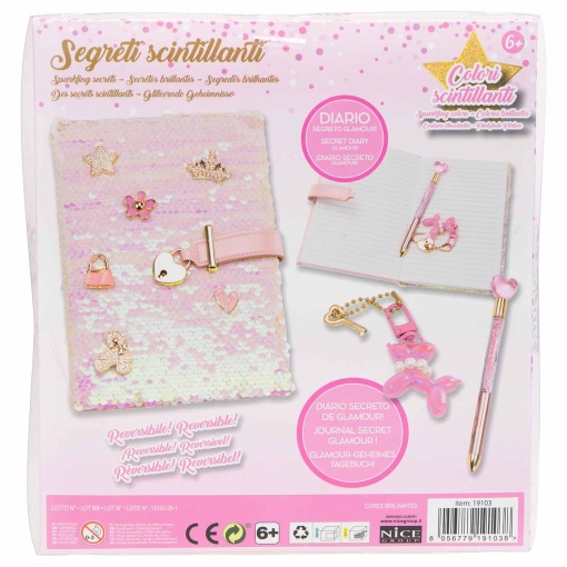 Diário + esferográfica NICE Girabrilla Tweed & Glam