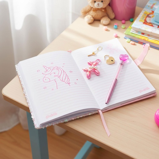 Diário + esferográfica NICE Girabrilla Tweed & Glam